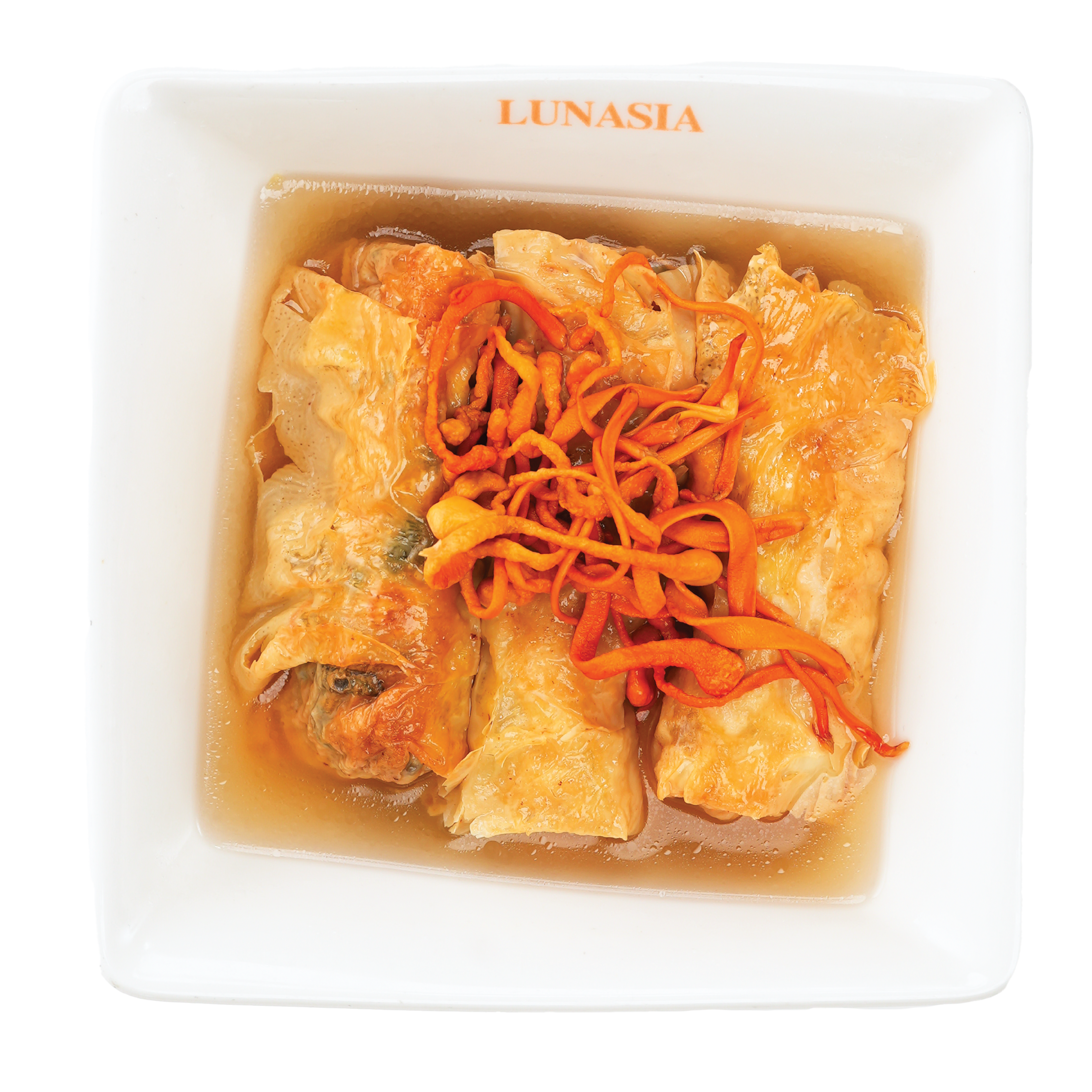 Pork and Shrimp Bean Curd Roll with Broth