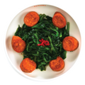 Stir Fried Pea Shoots and Egg Tofu